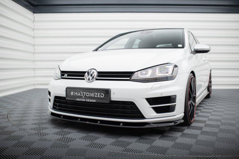 Maxton Front Ansatz V.6 VW Golf R / R-Line Mk7 schwarz Hochglanz VW-GO-7-R-FD6-G