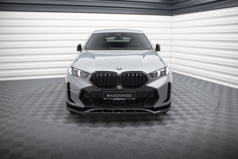 Maxton Front Ansatz V.2 BMW X6 M-Paket G06 Facelift schwarz Hochglanz BM-X6-G06F-MPACK-FD2G+FD2R-G