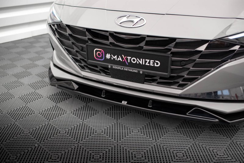 Maxton Front Ansatz für Hyundai Elantra Mk7 schwarz Hochglanz HY-EL-7-FD1-G