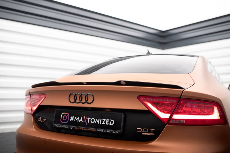 Maxton Spoiler CAP Abrisskante Audi A7 C7 schwarz Hochglanz AU-A7-C7-CAP1-G