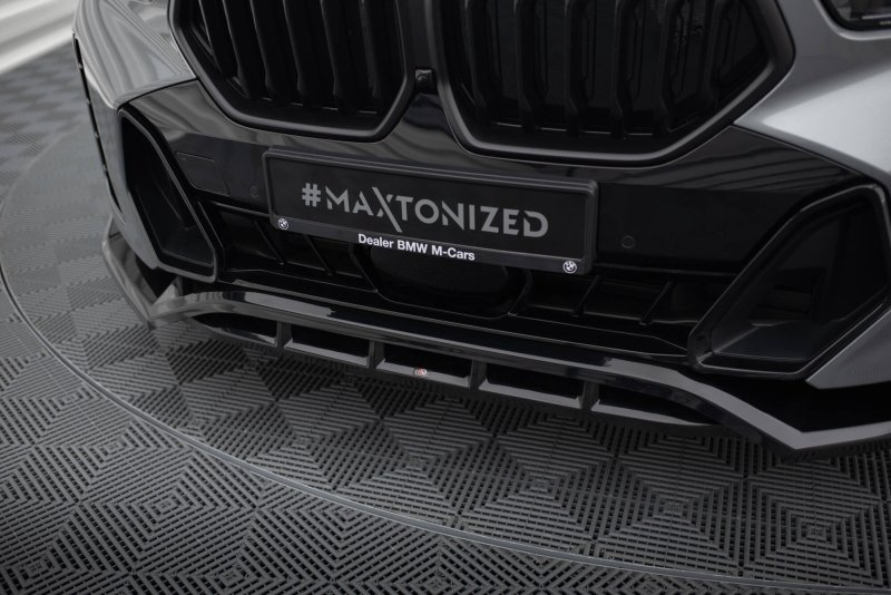 Maxton Front Ansatz V.2 BMW X6 M-Paket G06 Facelift schwarz Hochglanz BM-X6-G06F-MPACK-FD2G+FD2R-G