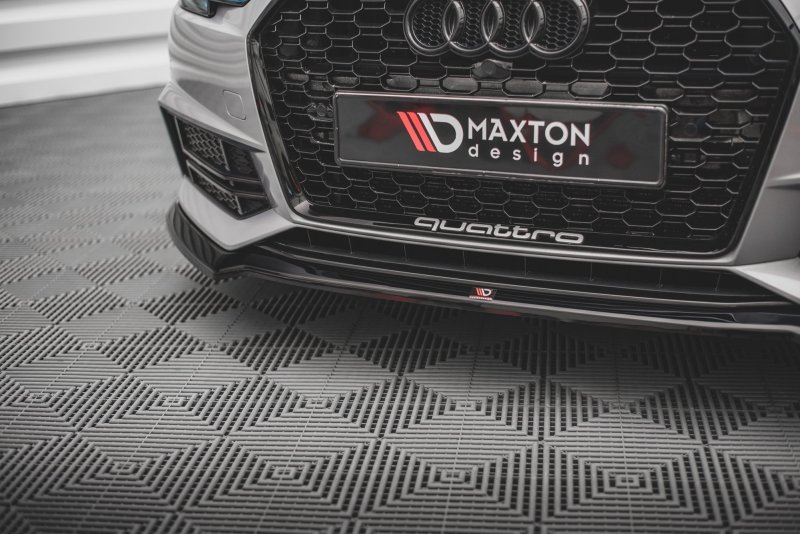 Maxton Front Ansatz V.4 für Audi S4 / A4 S-Line B9 schwarz Hochglanz AU-A4-B9-SLINE-FD4-G