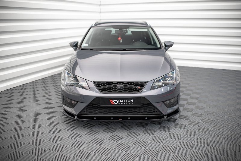 Maxton Front Ansatz V.1 für Seat Leon FR / Cupra Mk3 schwarz Hochglanz SE-LE-3-FR-ST-FD1-G