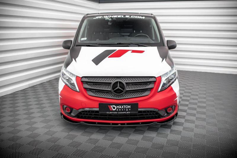 Maxton Front Ansatz V.1 für Mercedes-Benz Vito W447 Facelift schwarz Hochglanz ME-VI-W447F-FD1-G