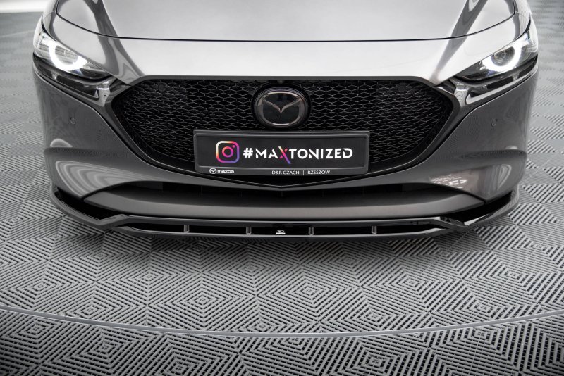 Maxton Front Ansatz V.2 Mazda 3 Mk4 schwarz Hochglanz MA-3-4-FD2G+FD2R-G