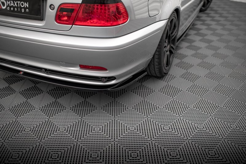 Maxton Heck Ansatz Flaps Diffusor BMW 3er Coupe E46 schwarz Hochglanz BM-3-46-C-RSD1-G