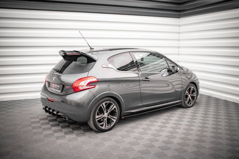 Maxton Seitenschweller Ansatz für Peugeot 208 GTi Mk1 schwarz Hochglanz PE-208-1-GTI-SD1-G