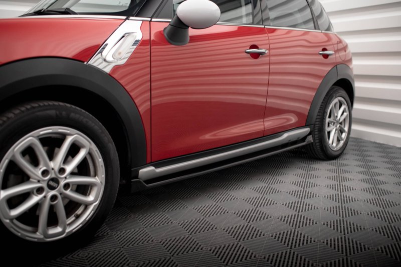 Maxton Seitenschweller Ansatz Mini Cooper Countryman R60 Facelift schwarz Hochglanz MC-CO-1-SD1-G