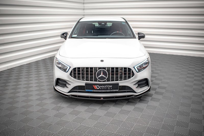 Maxton Front Ansatz V.5 für Mercedes A35 AMG / AMG-Line W177  schwarz Hochglanz ME-A-177-AMGLINE-FD2-G