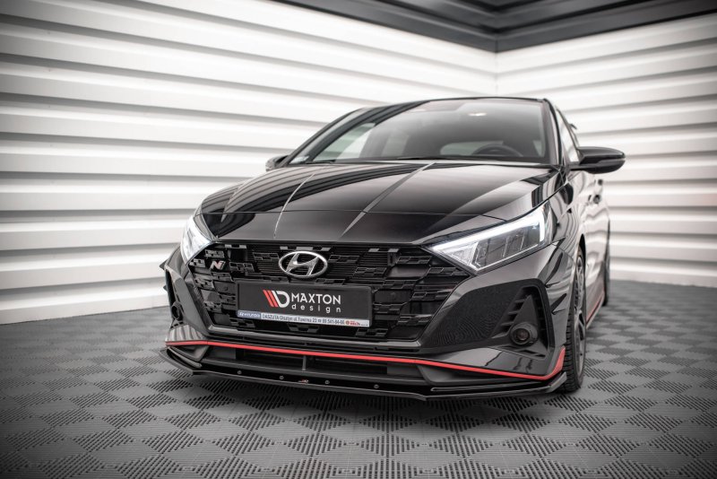 Maxton Front Ansatz V.1 für Hyundai I20 N Mk3 schwarz Hochglanz HY-I20-3-N-FD1-G