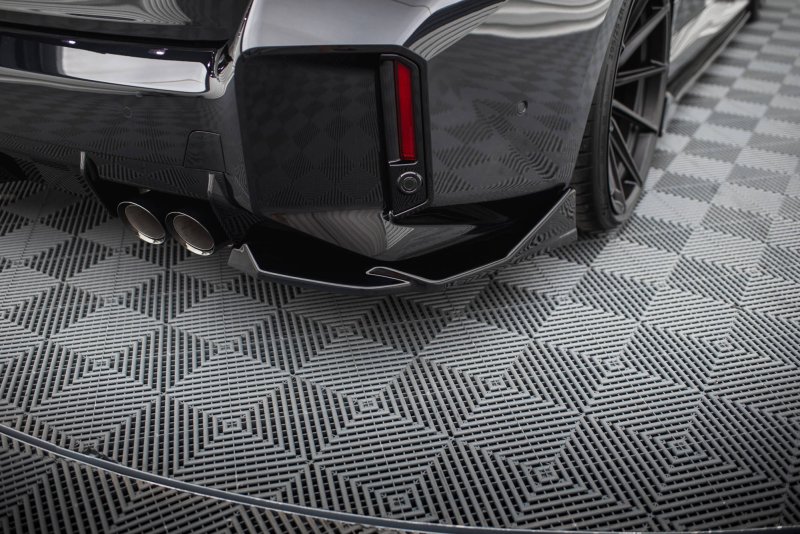 Maxton Heck Ansatz Flaps Diffusor V.2 für BMW M2 G87 schwarz Hochglanz BM-M2-G87-RSD2-G