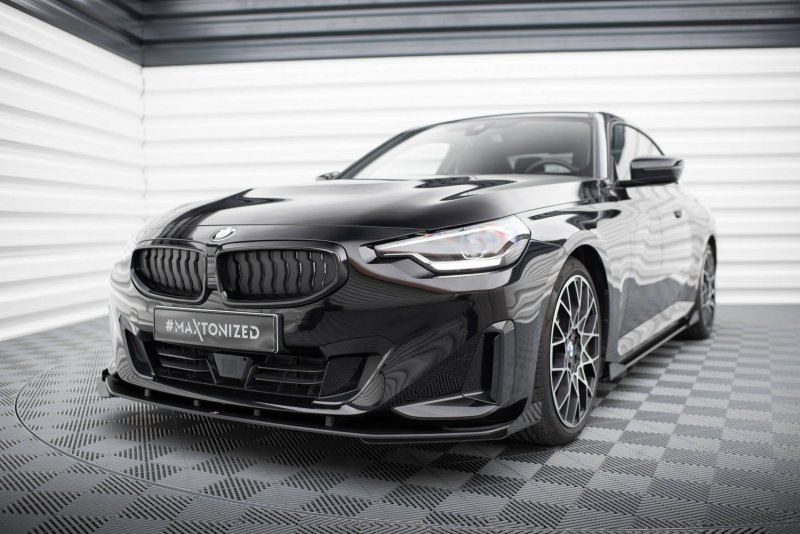 Maxton Front Flaps BMW 2 Coupe G42 schwarz Hochglanz BM2G42CNC-FSF1-G