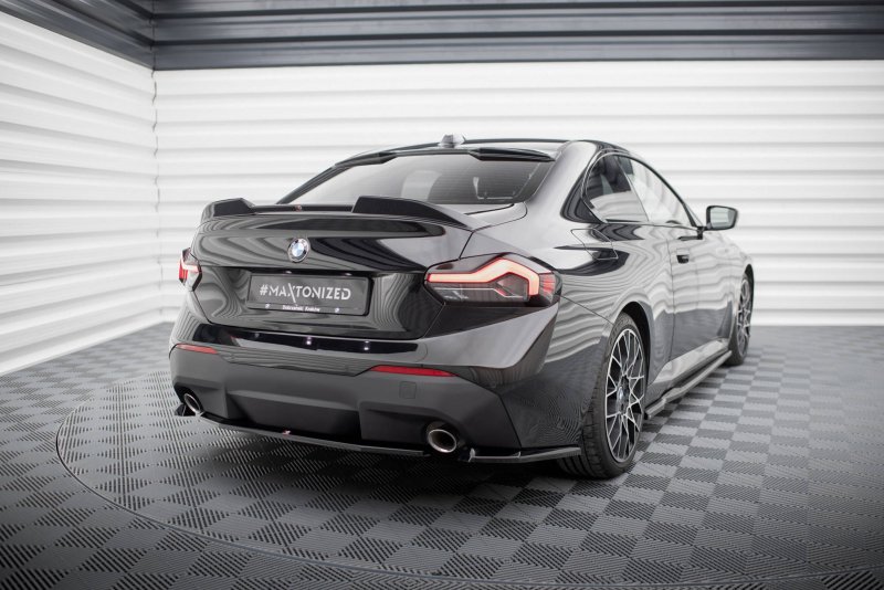 Maxton Heck Ansatz Flaps Diffusor V.1 BMW 2 Coupe G42 schwarz Hochglanz BM-2-G42-RSD1-G