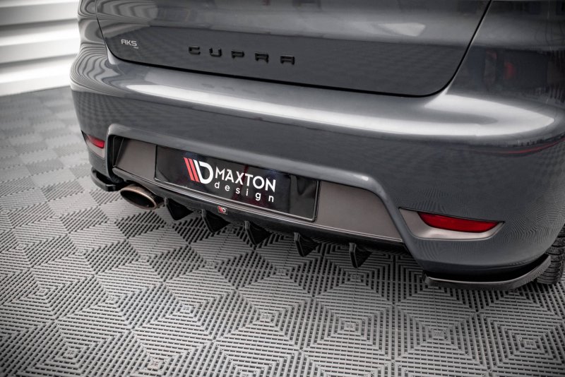 Maxton Diffusor Heck Ansatz für Seat Ibiza Cupra Mk3 schwarz Hochglanz SE-IB-3-CU-RS1-G