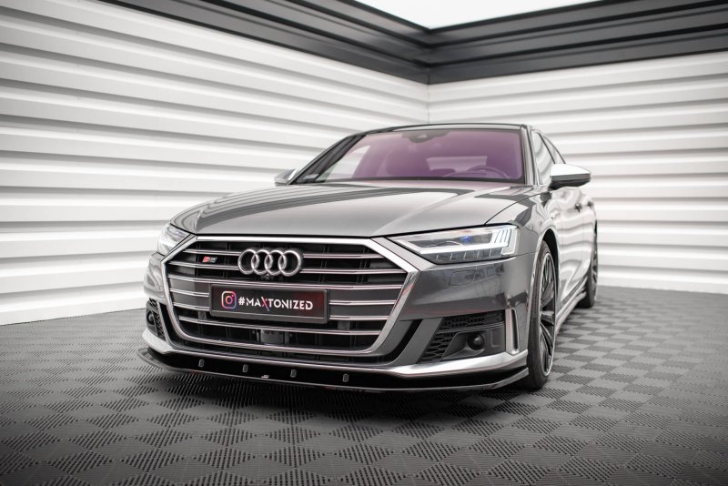 Maxton Front Ansatz V.2 für Audi S8 / A8 S-Line D5 schwarz Hochglanz AU-S8-D5-FD2-G