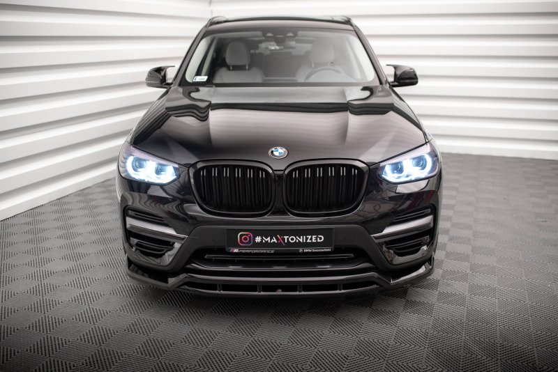 Maxton Front Ansatz für BMW X3 G01 schwarz Hochglanz BM-X3-01-FD1G+FD1R-G
