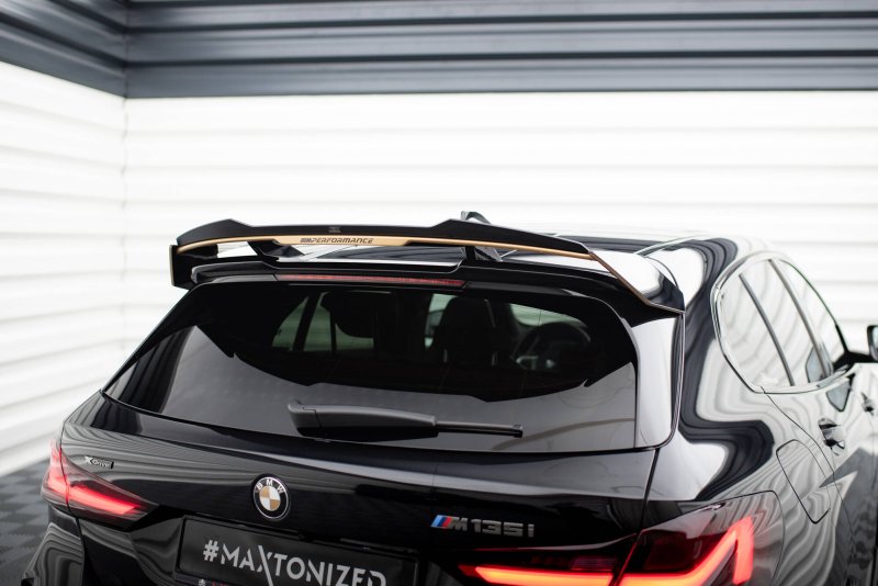 Maxton Spoiler CAP Abrisskante BMW M135i M-Performance F40 schwarz Hochglanz BM-1-40-M-MPFC-CAP1-G