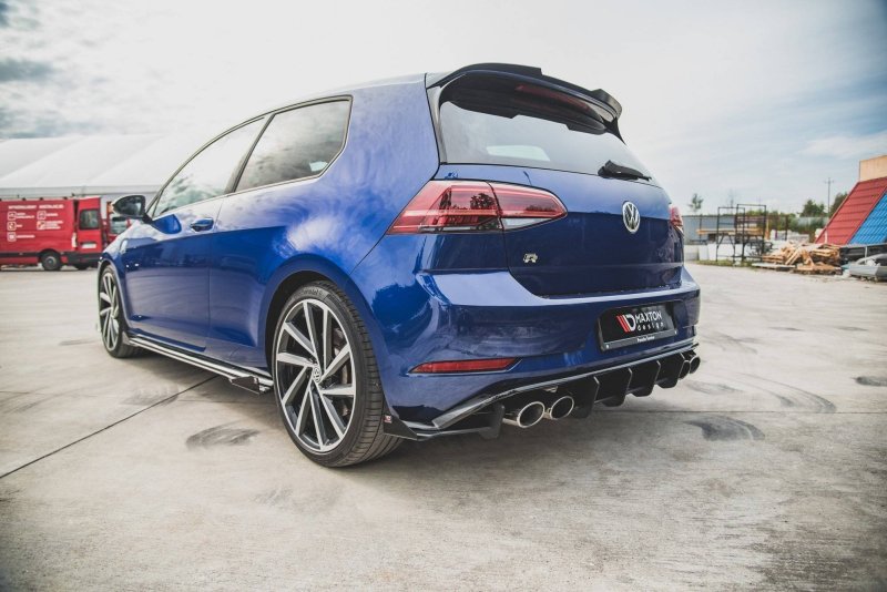 Maxton Hintere Seiten Flaps für Volkswagen Golf 7 R Facelift schwarz Hochglanz VWGO7FRCNC-RSF1-G