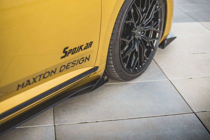 Maxton Racing Seitenschweller Ansatz + Flaps Volkswagen Arteon R-Line schwarz Hochglanz VWAR1RLINECNC-SD1BRB+SF1-G
