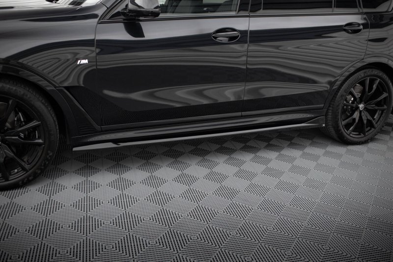 Maxton Seitenschweller Ansatz BMW X7 M-Paket G07 Facelift schwarz Hochglanz BM-X7-07F-MPACK-SD1-G