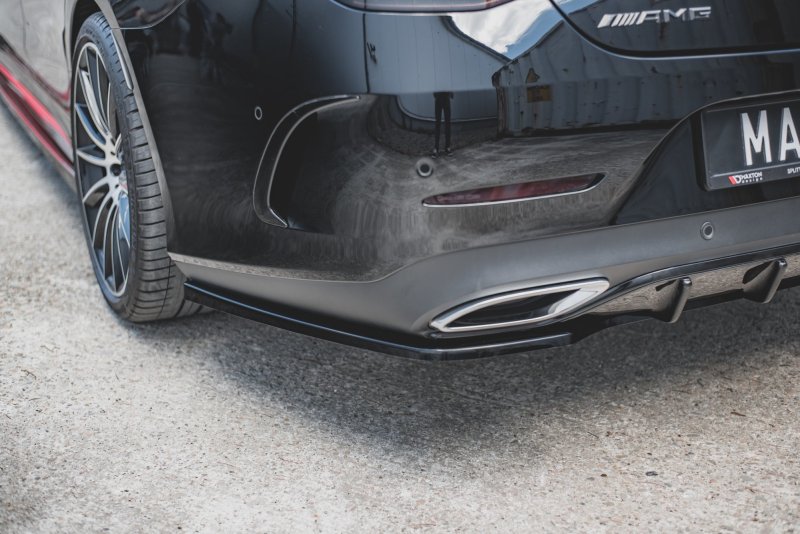 Maxton Mittlerer Diffusor Heck Ansatz für Mercedes-Benz CLS AMG-Line C257 schwarz Hochglanz ME-CLS-257-AMGLINE-RD1-G