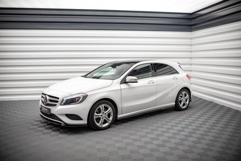 Maxton Seitenschweller Ansatz für V.2 für Mercedes-Benz A W176 schwarz Hochglanz ME-A-176-SD2-G