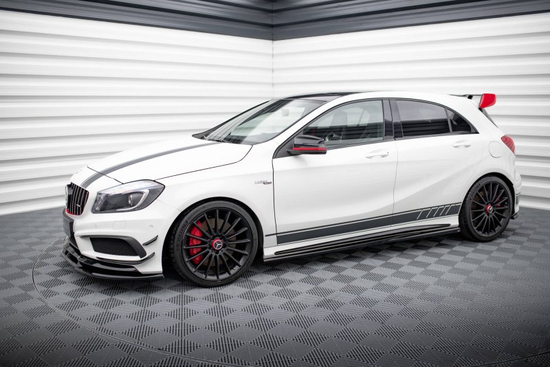 Maxton Seitenschweller Ansatz Mercedes-Benz A45 AMG W176 schwarz Hochglanz ME-A45-W176-SD1-G