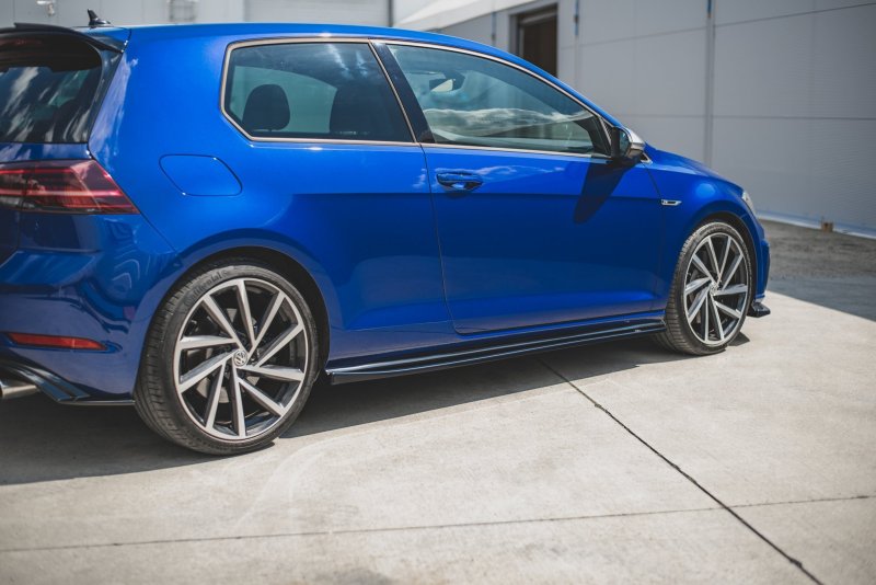 Maxton Seitenschweller Ansatz für V.4 VW Golf 7 R / R-Line Facelift Carbon Look  VW-GO-7F-R-SD4-C