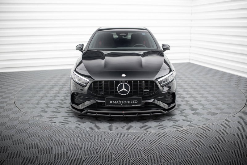 Maxton Front Ansatz Mercedes-AMG A35 W177 Facelift schwarz Hochglanz ME-A-177F-35-FD1G+FD1R-G