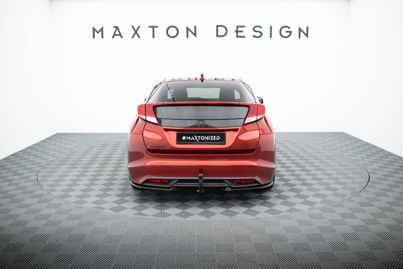 Maxton Heck Ansatz Flaps Diffusor Honda Civic Hatchback Mk9 schwarz Hochglanz HO-CI-9-RSD1-G