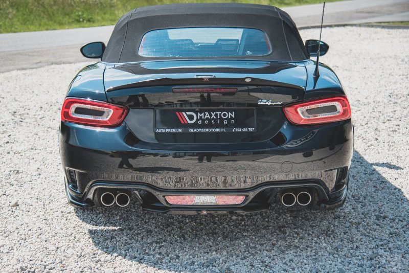Maxton Mittlerer Diffusor Heck Ansatz für Fiat 124 Spider Abarth schwarz Hochglanz FI-124-1-AB-RD2-G