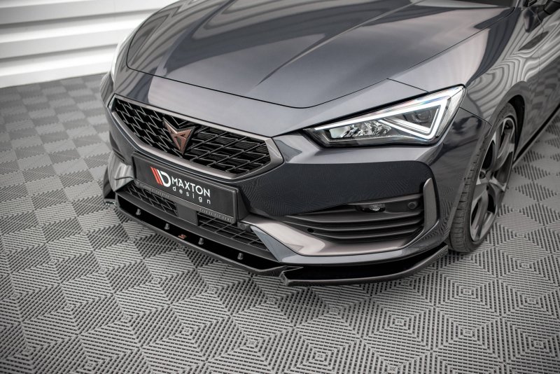 Maxton Front Ansatz V.3 für Cupra Leon schwarz Hochglanz CU-LE-1-FD3-G