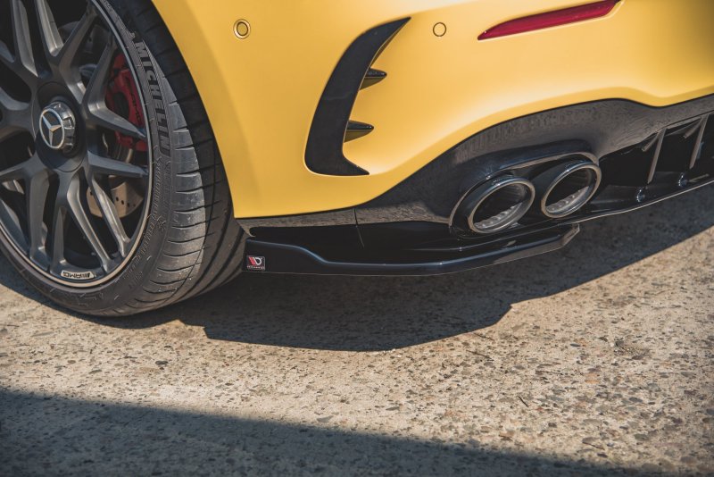 Maxton Heck Ansatz Flaps Diffusor für Mercedes-AMG A 45 S W177 schwarz Hochglanz ME-A-177-45-RSD1-G