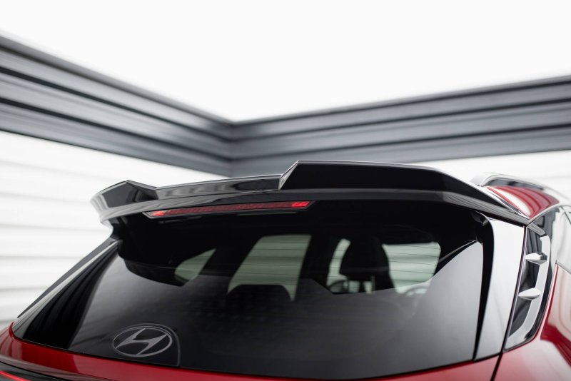 Maxton Spoiler CAP Abrisskante 3D Hyundai Tucson N-Line Mk4 schwarz Hochglanz HY-TU-4-NLINE-CAP3D1-G