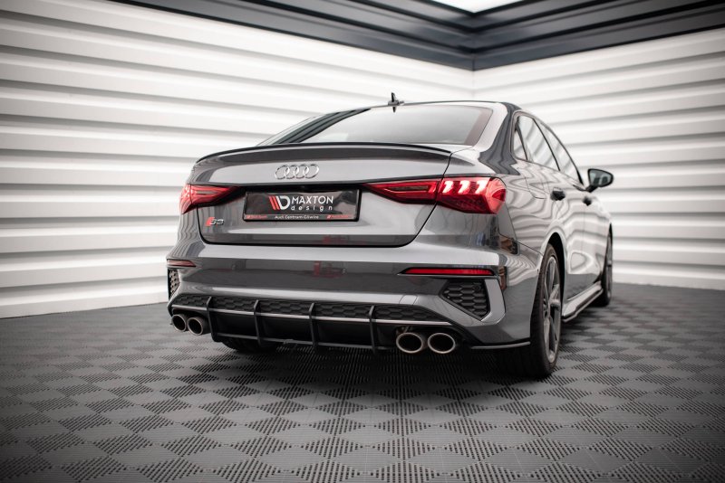 Maxton Street Pro Heck Ansatz Flaps Diffusor für Audi S3 Limousine 8Y AUS38YSCNC-RSD1BRB