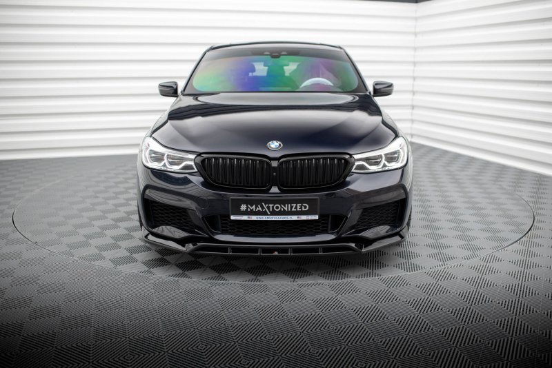 Maxton Front Ansatz für BMW 6er GT M-Paket G32 schwarz Hochglanz BM-6-32-GT-MPACK-FD2G+FD2R-G