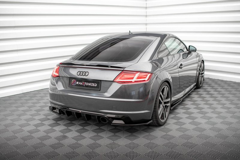 Maxton Heck Ansatz Flaps Diffusor V.2 Audi TT S-Line 8S schwarz Hochglanz AU-TT-3-SLINE-RSD2-G