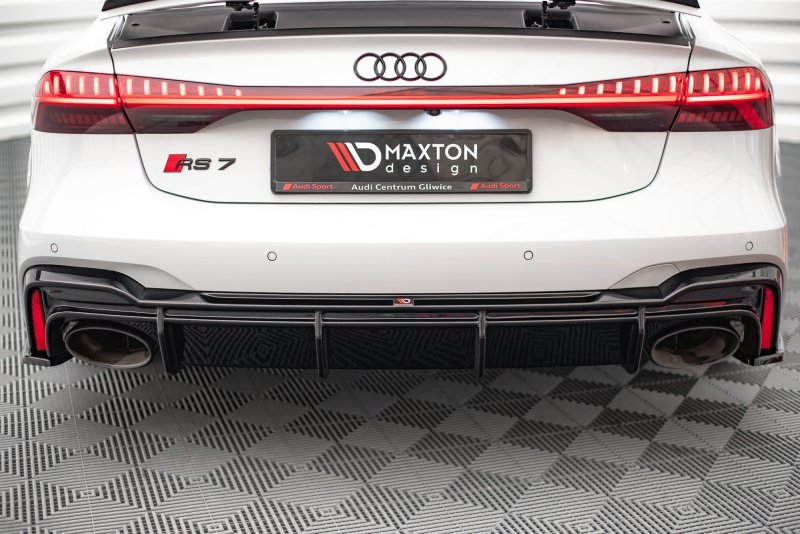 Maxton Diffusor Heck Ansatz Audi RS6 C8 schwarz Hochglanz AU-RS6-C8-RS1-G