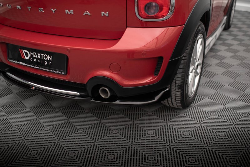 Maxton Mittlerer Cup Diffusor Heck Ansatz Mini Cooper Countryman R60 Facelift schwarz Hochglanz MC-CO-1-RD1-G
