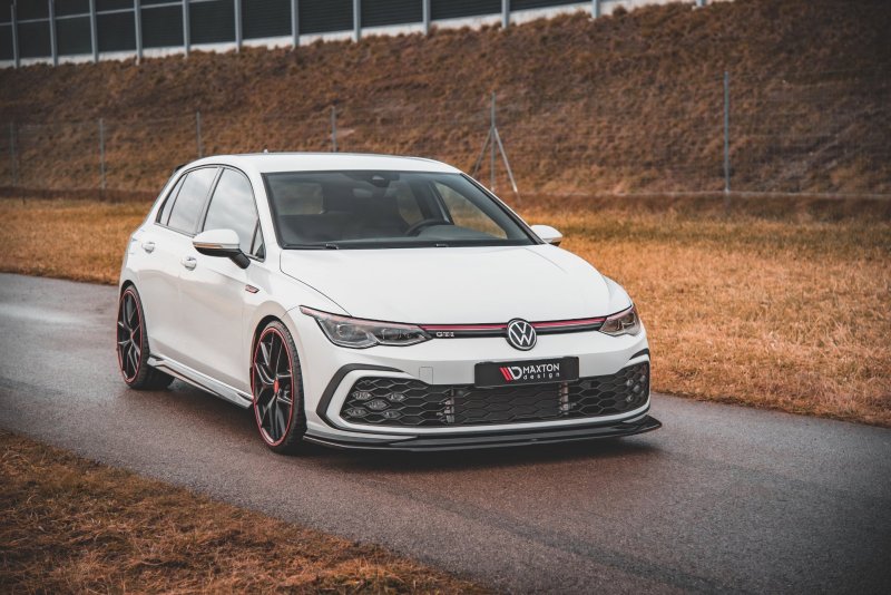 Maxton Front Ansatz V.5 für Volkswagen Golf 8 GTI schwarz Hochglanz VW-GO-8-GTI-FD5-G