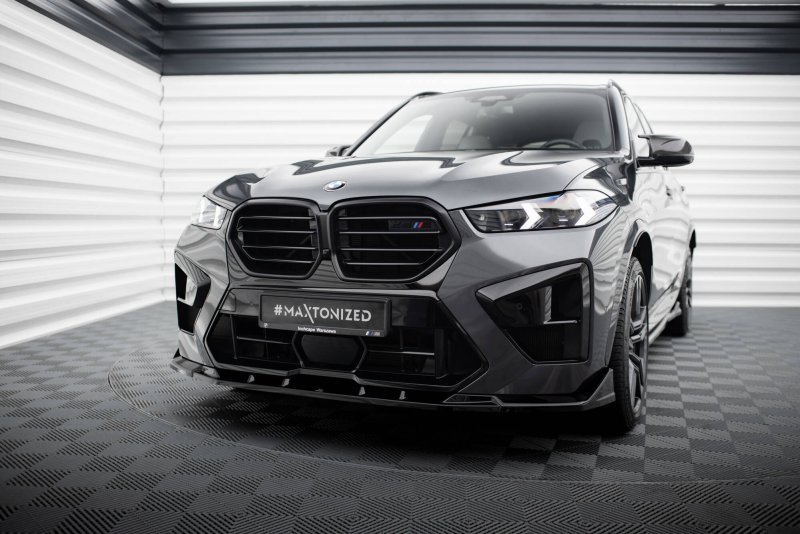 Maxton Front Ansatz V.2 BMW X5 M F95 Facelift schwarz Hochglanz BM-X5M-F95F-FD2-G