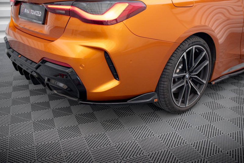Maxton Heck Ansatz Flaps Diffusor V.6 BMW 4er M440i G22 / G23 / G22 Facelift / G23 Facelift schwarz Hochglanz BM-4-G22-MPACK-RSD6-G