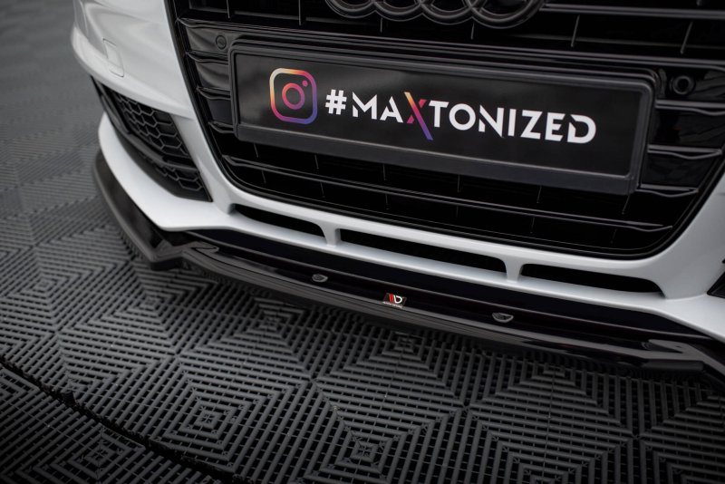 Maxton Front Ansatz V.2 Audi A4 Competition B8 Facelift schwarz Hochglanz AU-A4-B8F-COMP-FD2-G