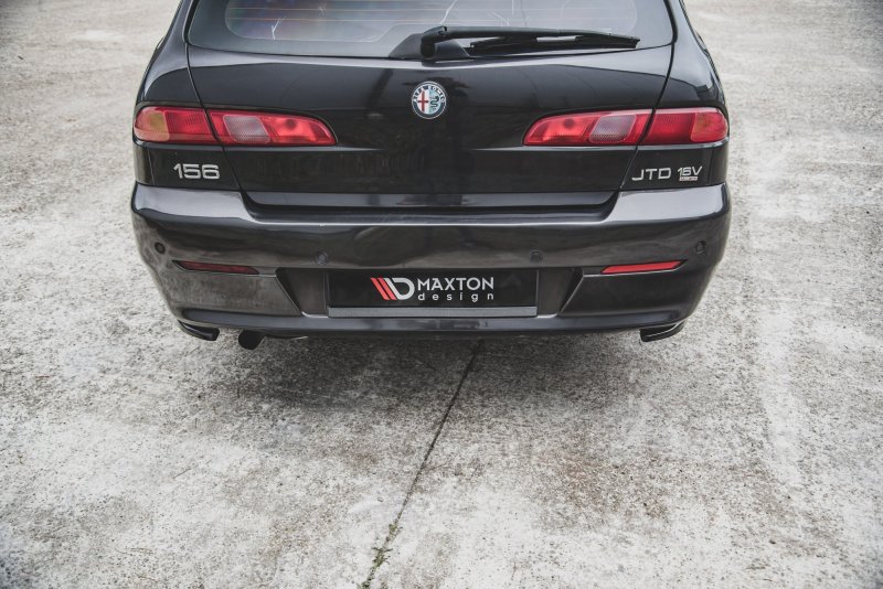 Maxton Heck Ansatz Flaps Diffusor für Alfa Romeo 156 SW Facelift schwarz Hochglanz AL-156F-SW-RSD1-G