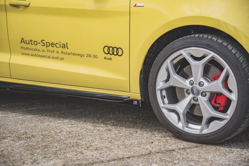 Maxton Seitenschweller Ansatz für Audi A1 S-Line GB schwarz Hochglanz AU-A1-GB-SLINE-SD1-G