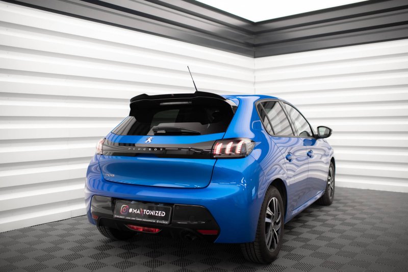 Maxton Spoiler CAP V.1 für Peugeot 208 Mk2 schwarz Hochglanz PE-208-2-CAP1-G