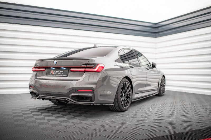 Maxton Mittlerer Diffusor Heck Ansatz DTM Look für BMW 7 M-Paket G11 Facelift schwarz Hochglanz BM-7-11F-MPACK-RD1G+RD2-G
