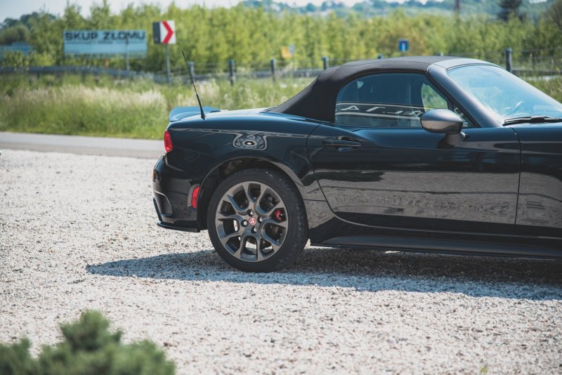 Maxton Heck Ansatz Flaps Diffusor für Fiat 124 Spider Abarth schwarz matt FI-124-1-AB-RSD2-T