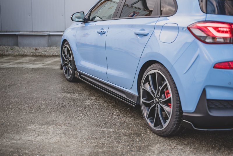 Maxton Seitenschweller Ansatz für V.5 Hyundai I30 N Mk3 / Mk3 FL Hatchback/ Fastback schwarz Hochglanz HY-I30-3-N-SD4-G