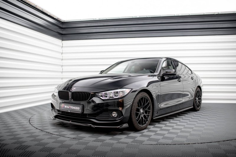 Maxton Front Ansatz V.1 für BMW 4er Gran Coupe F36 schwarz Hochglanz BM-4-F36-GC-FD1-G